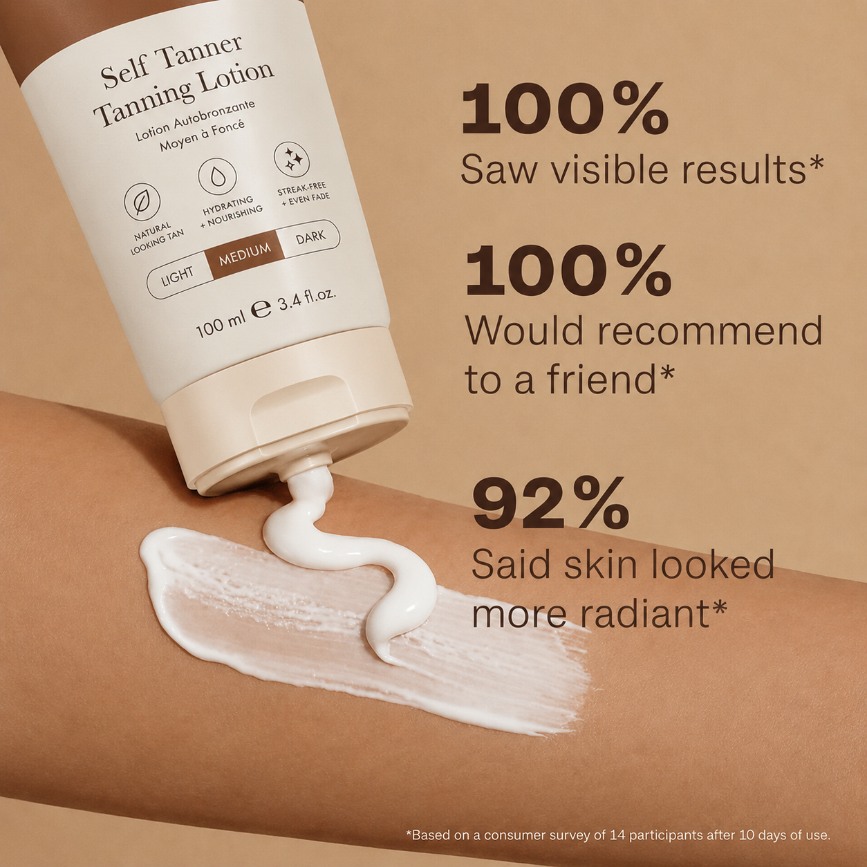 🔥Up to 75% OFF Dryscent® Hydrating Sunless Tanning Lotion🌞No Orange, Streak-Free Glow