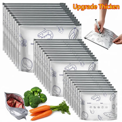 Reusable Stand-Up Aluminum Foil Storage Bags with Zipper | GEZRIA