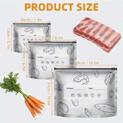 GEZRIA Reusable Stand-Up Aluminum Foil Storage Bags