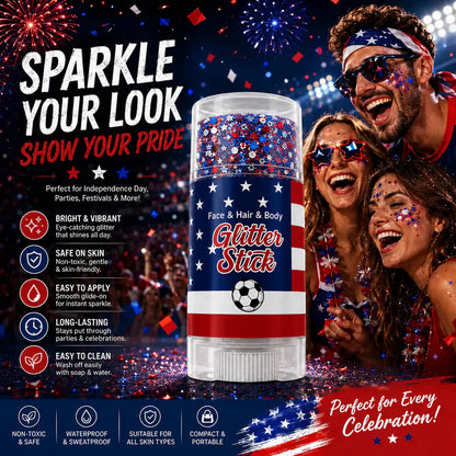 2026 New Arrival World Cup Fan Glitter Stick | Face, Hair & Body Sparkle