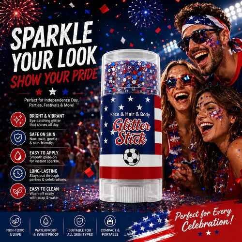 2026 New Arrival World Cup Fan Glitter Stick | Face, Hair & Body Sparkle
