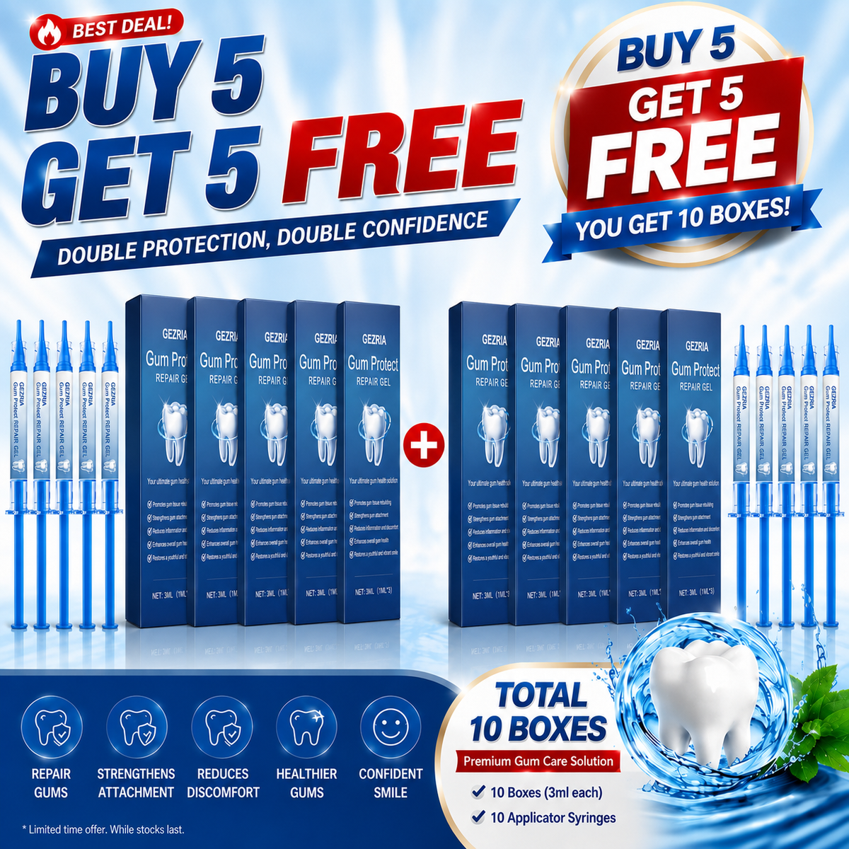 GEZRIA™ Teeth Repair Gel.Bleeding When You Brush? Give Your Gums the Daily Support They’ve Been Missing.