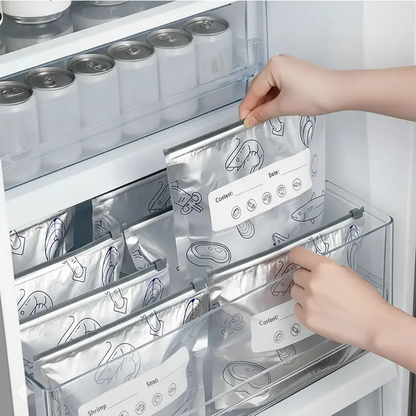 GEZRIA Reusable Stand-Up Aluminum Foil Storage Bags
