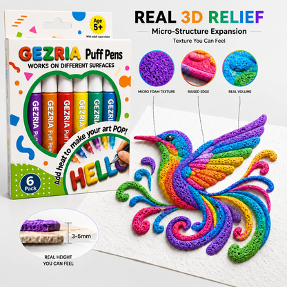 🦄👗Save66% by ordering today丨GEZRIA® 3D Relief Art Pen – Turn Flat Drawings Into Touchable 3D Art🪄