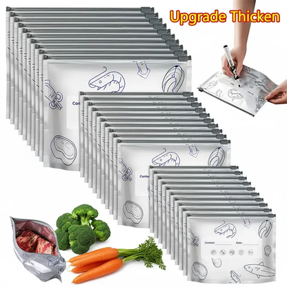 GEZRIA Reusable Stand-Up Aluminum Foil Storage Bags
