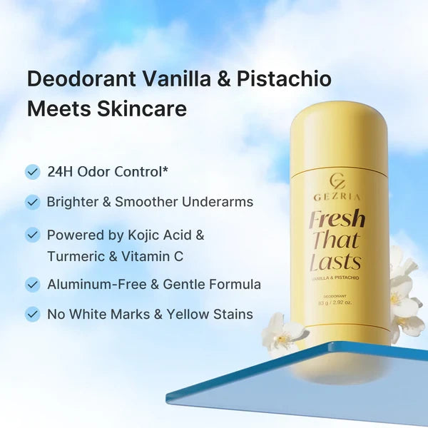 Up to 70% OFF GEZRIA Vanilla Pistachio Deodorant For Odor & Yellow-Stain Worries
