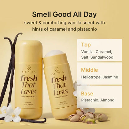 Up to 70% OFF GEZRIA Vanilla Pistachio Deodorant For Odor & Yellow-Stain Worries