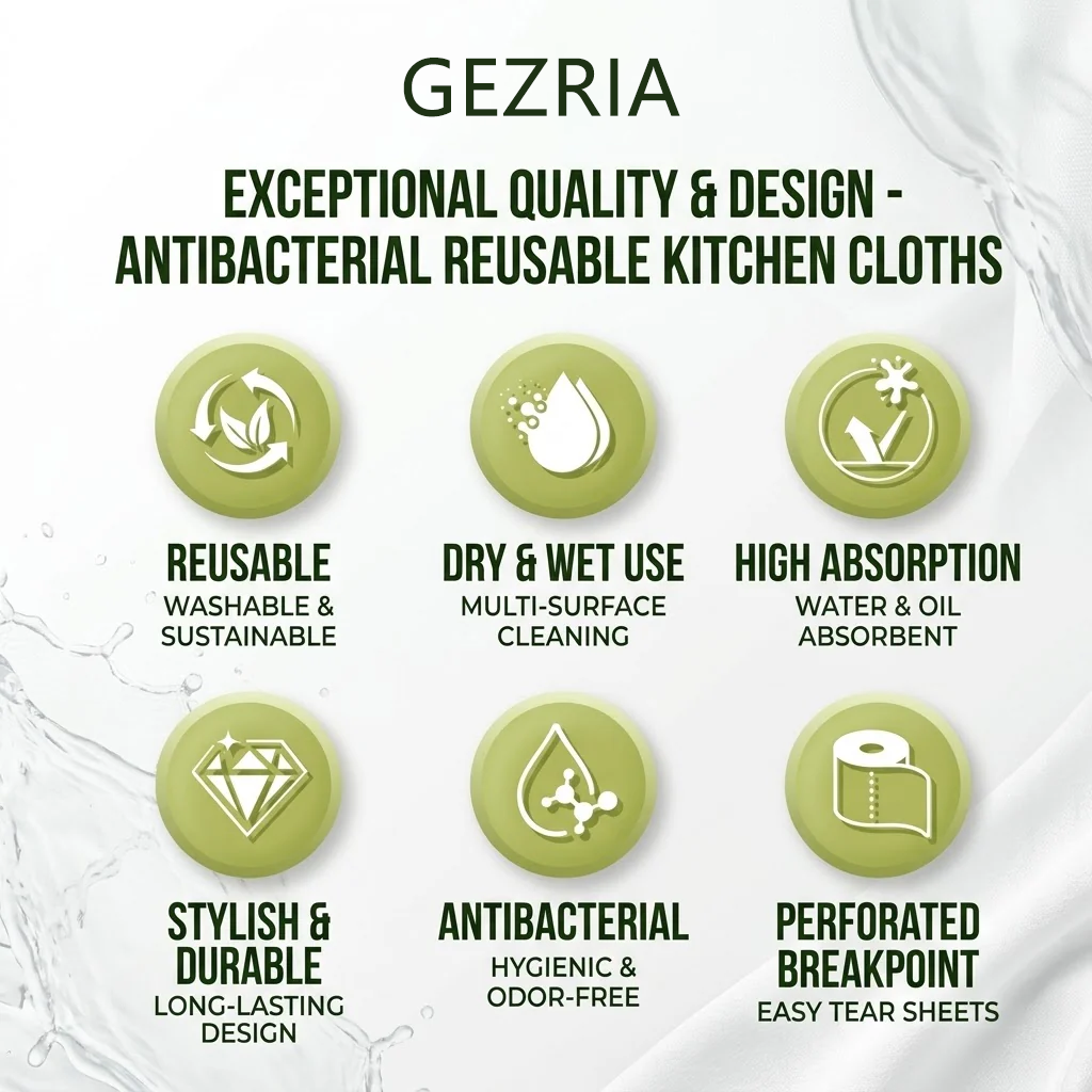50% OFF GEZRIA™ Reusable Anti-Bacterial Kitchen Cleaning Cloth Roll