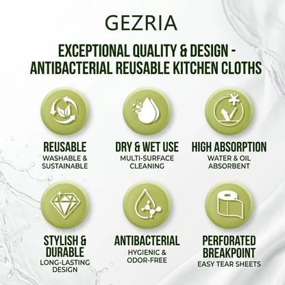 50% OFF GEZRIA™ Reusable Anti-Bacterial Kitchen Cleaning Cloth Roll