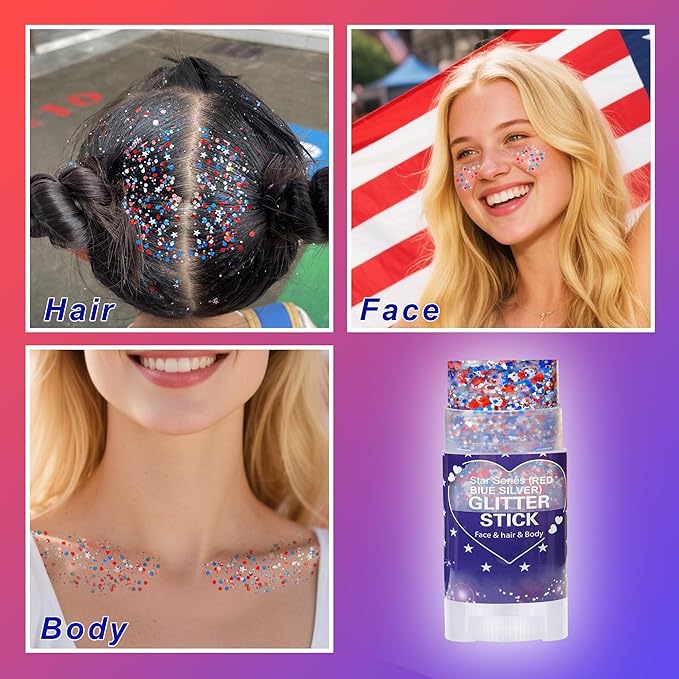 2026 New Arrival World Cup Fan Glitter Stick | Face, Hair & Body Sparkle