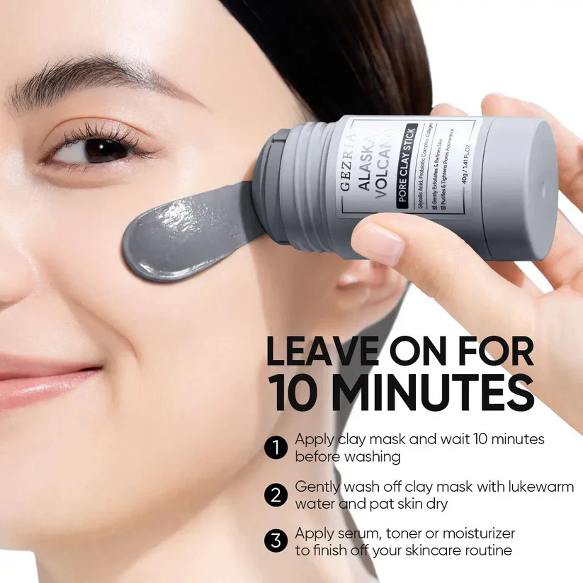 🔥 Buy 1 Get 1 Free  GEZRIA Volcanic Clay Stick — Unclogs Pores, Melts Away Blackheads & Absorbs Excess Oil ✨